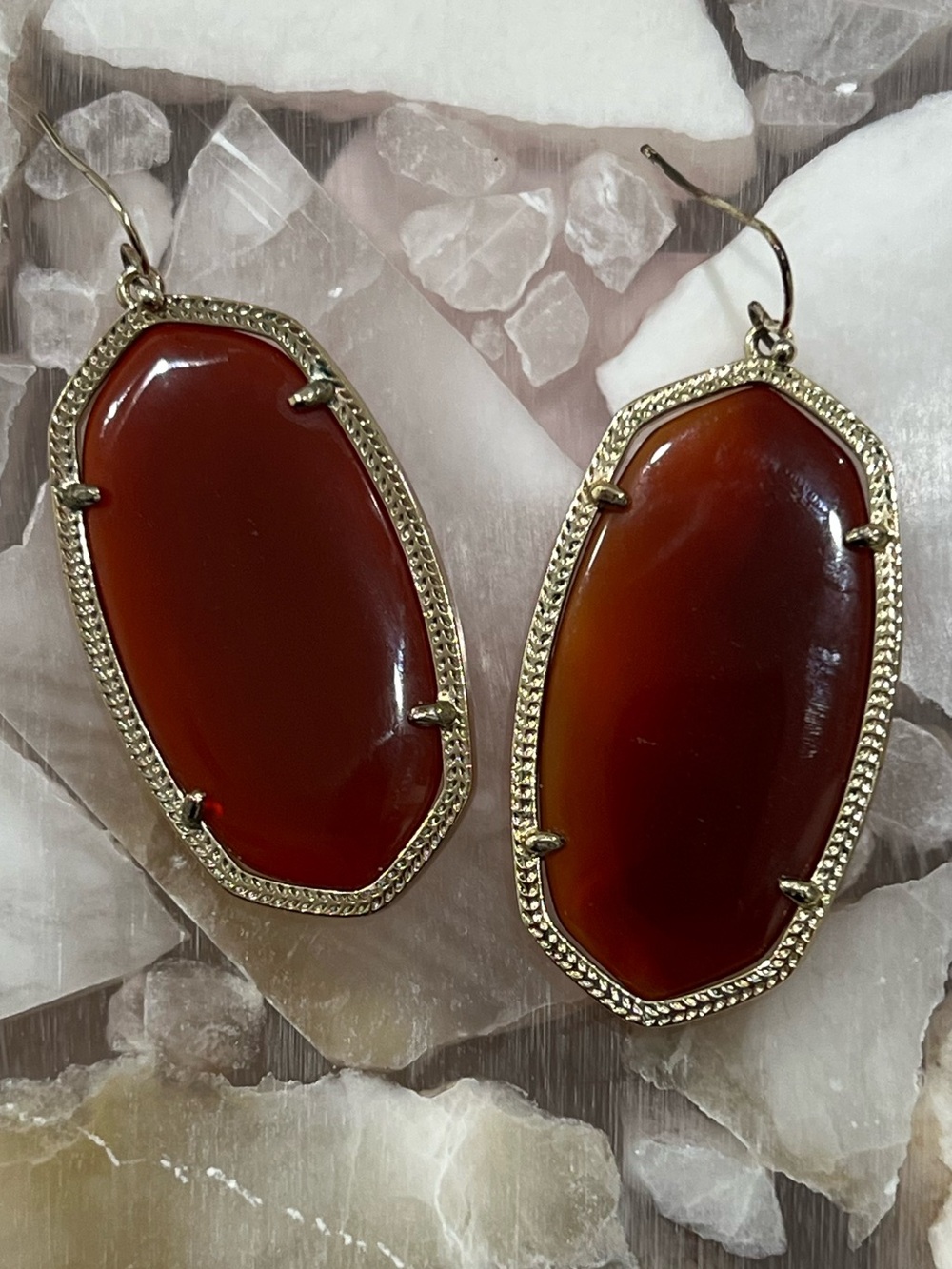 Kendra Scott carnelian agate Danielle earrings